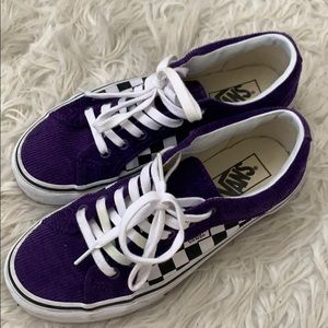 purple velvet sneakers
